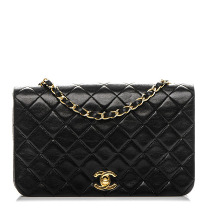 Chanel Lambskin Quilted Small Single Flap Black 1 of 10