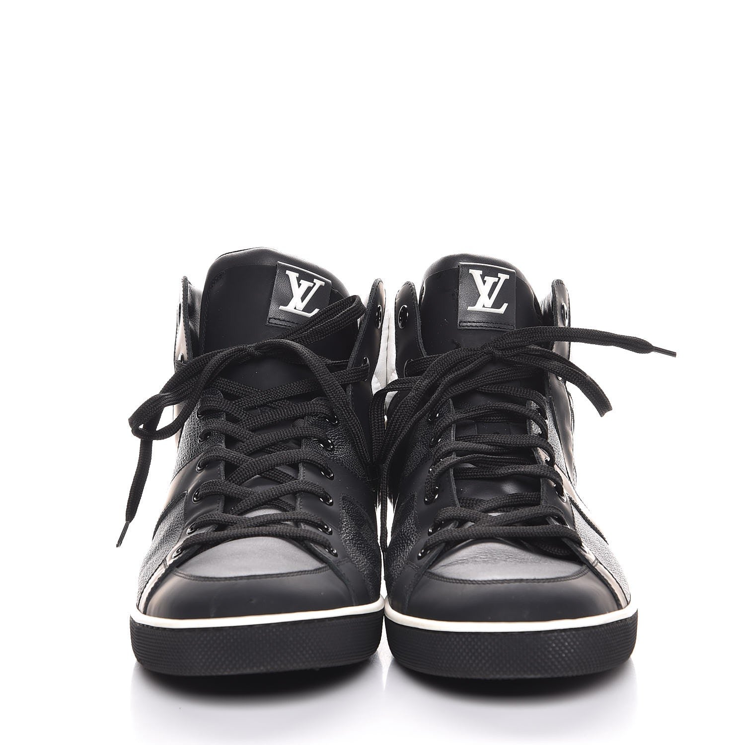 Louis Vuitton Calfskin Damier Graphite Heroes High Top Sneakers 11 2 of 10