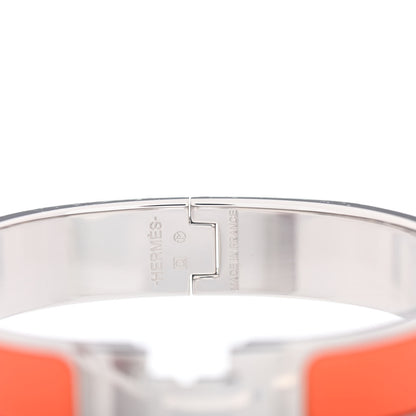 Hermes Enamel Narrow Clic Clac H Bracelet PM Orange 4 of 4