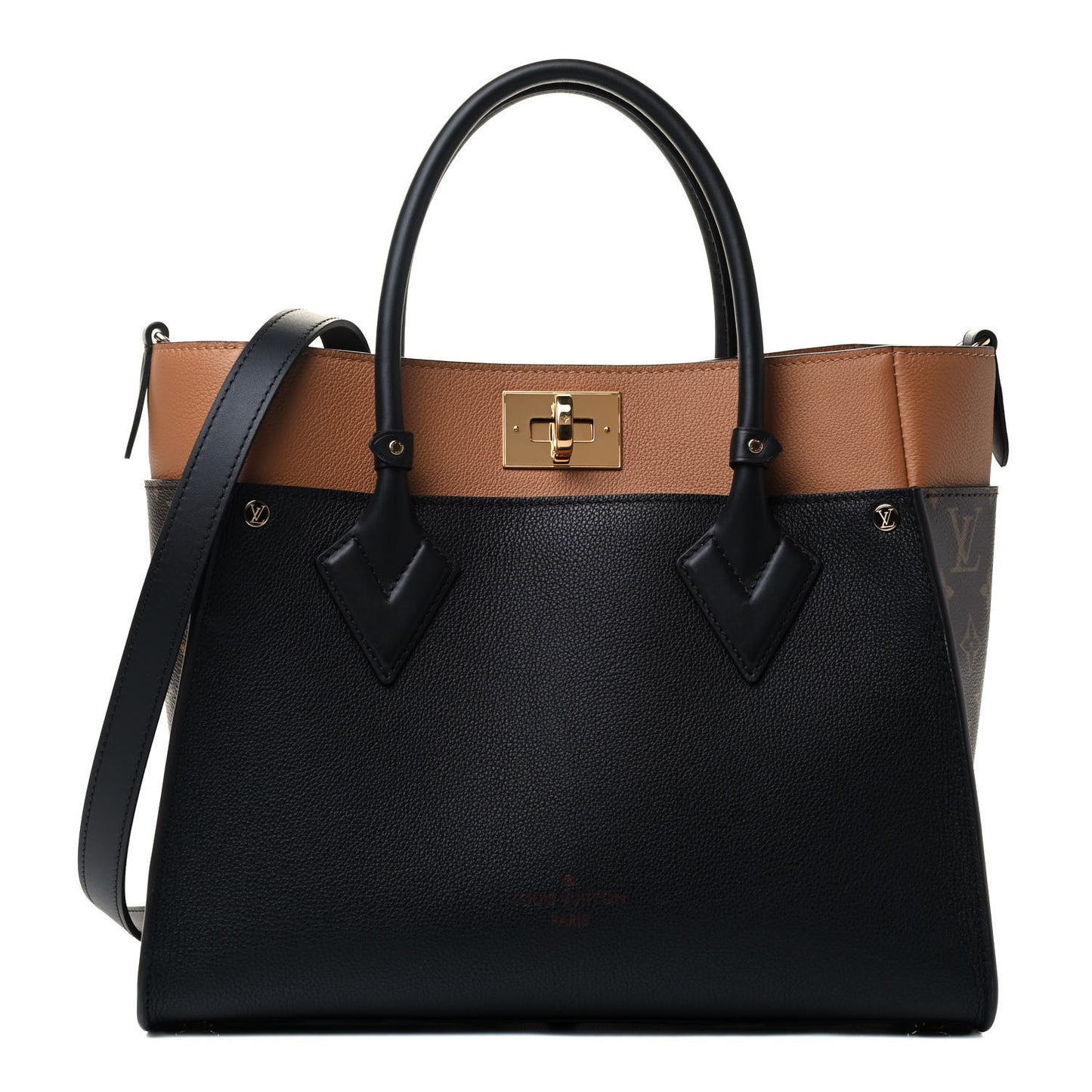 Calfskin Monogram On My Side Black