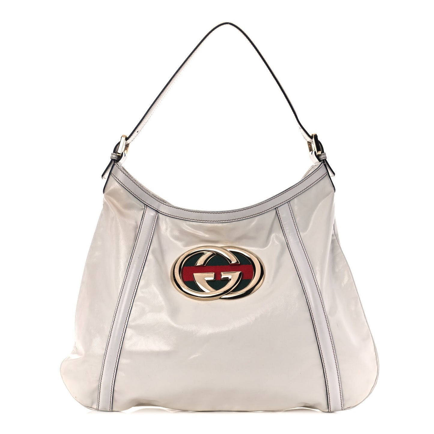 Dialux Medium Britt Shoulder Bag Off White