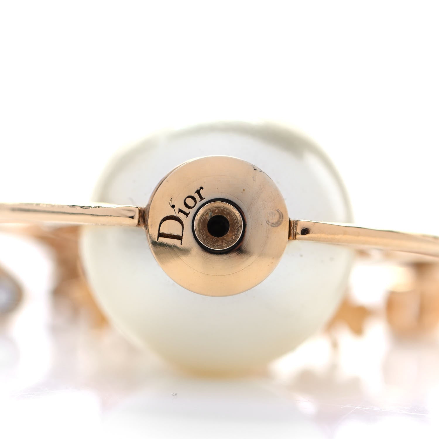 Christian Dior Pearl Tribales Earrings Gold 4 of 4
