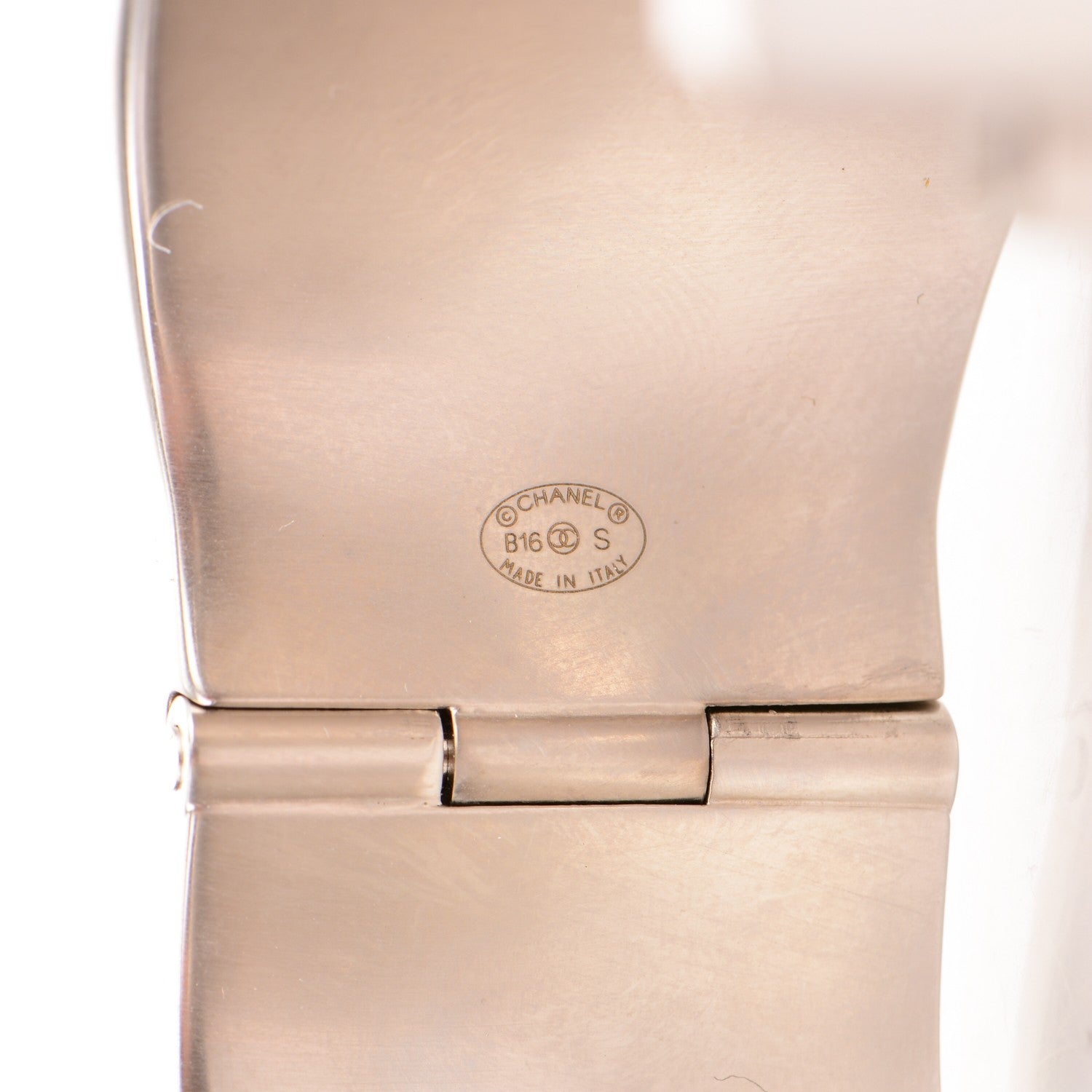 Chanel Metal CC Mirror Cuff Silver 4 of 4