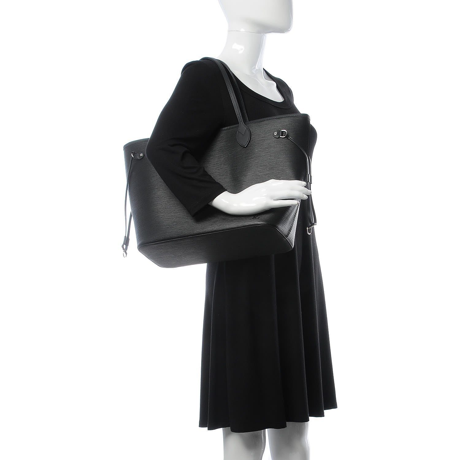 Louis Vuitton Epi Neverfull MM Black 2 of 7