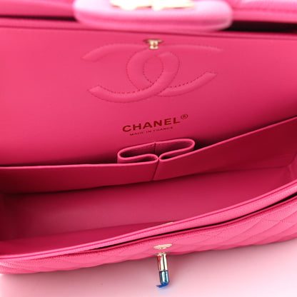 Chanel Caviar Quilted Medium Double Flap Dark Pink 6 of 10