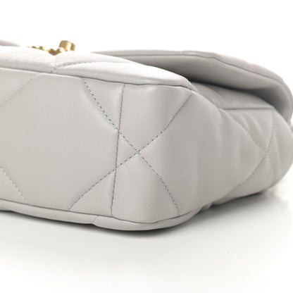 Chanel Goatskin Quilted Medium Chanel 19 Flap Grey 10 of 10