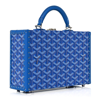Goyard Goyardine Grand Hotel Trunk Sky Blue 3 of 15