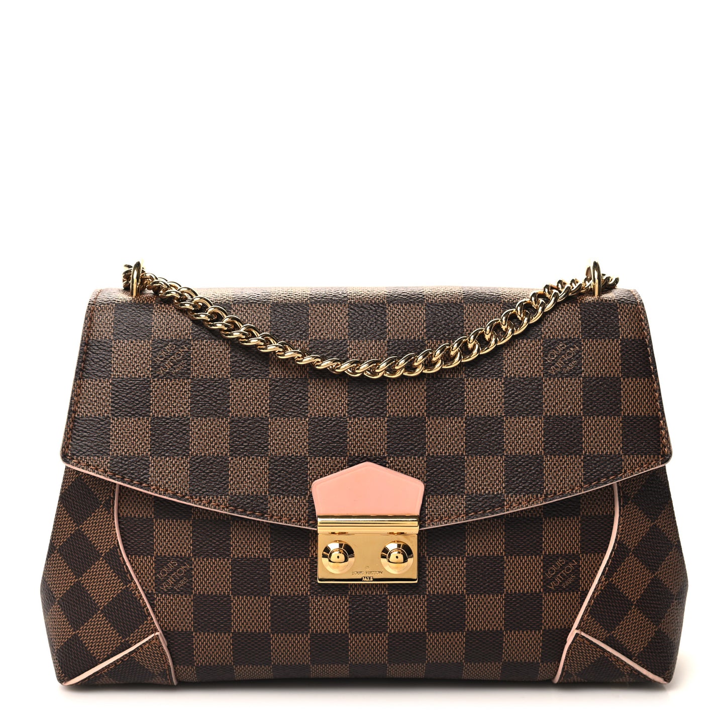 Damier Ebene Caissa Clutch Rose Ballerine