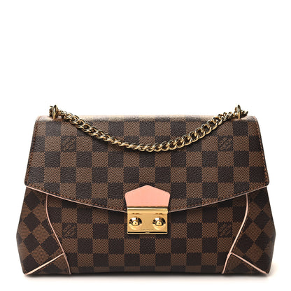 Louis Vuitton Damier Ebene Caissa Clutch Rose Ballerine 1 of 9