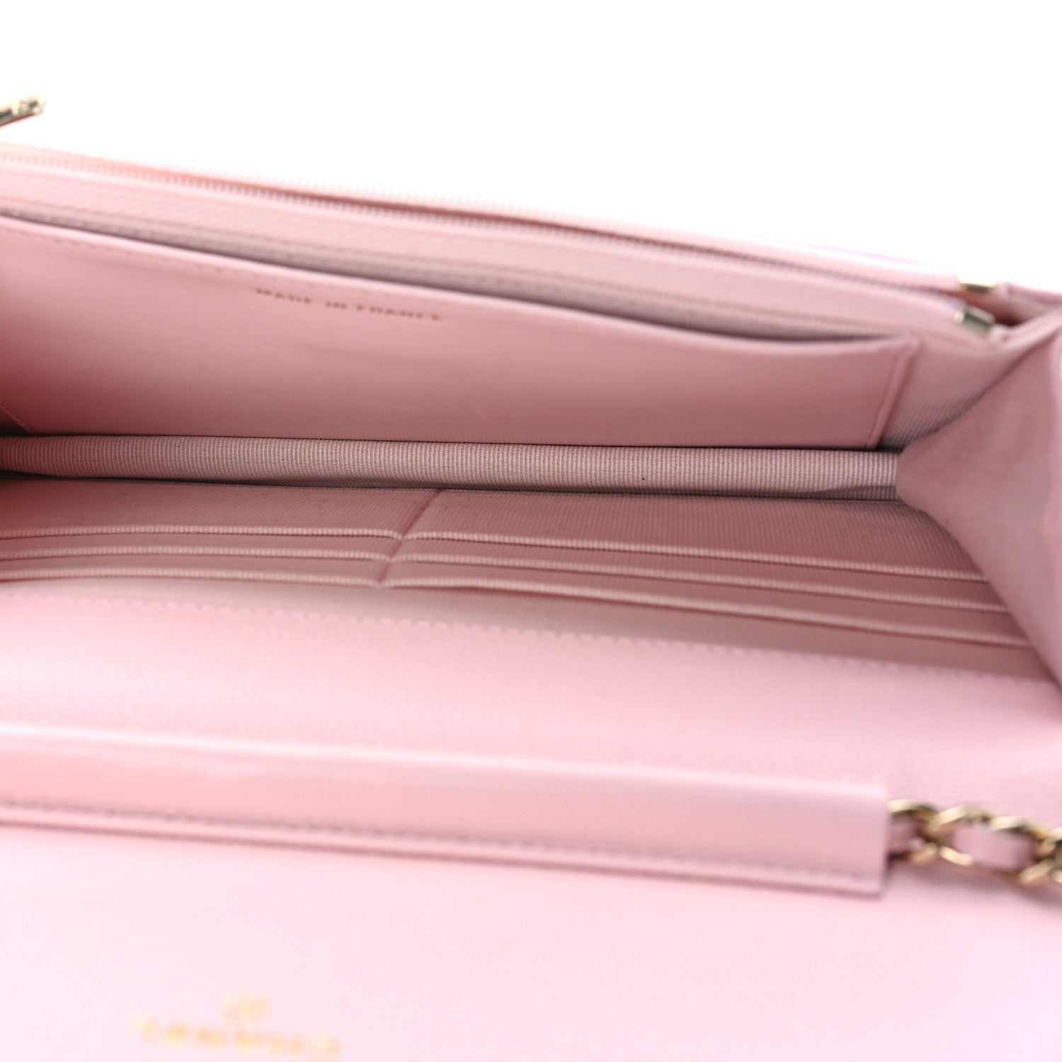 Chanel Caviar Quilted Wallet on Chain WOC Light Pink 5 of 10