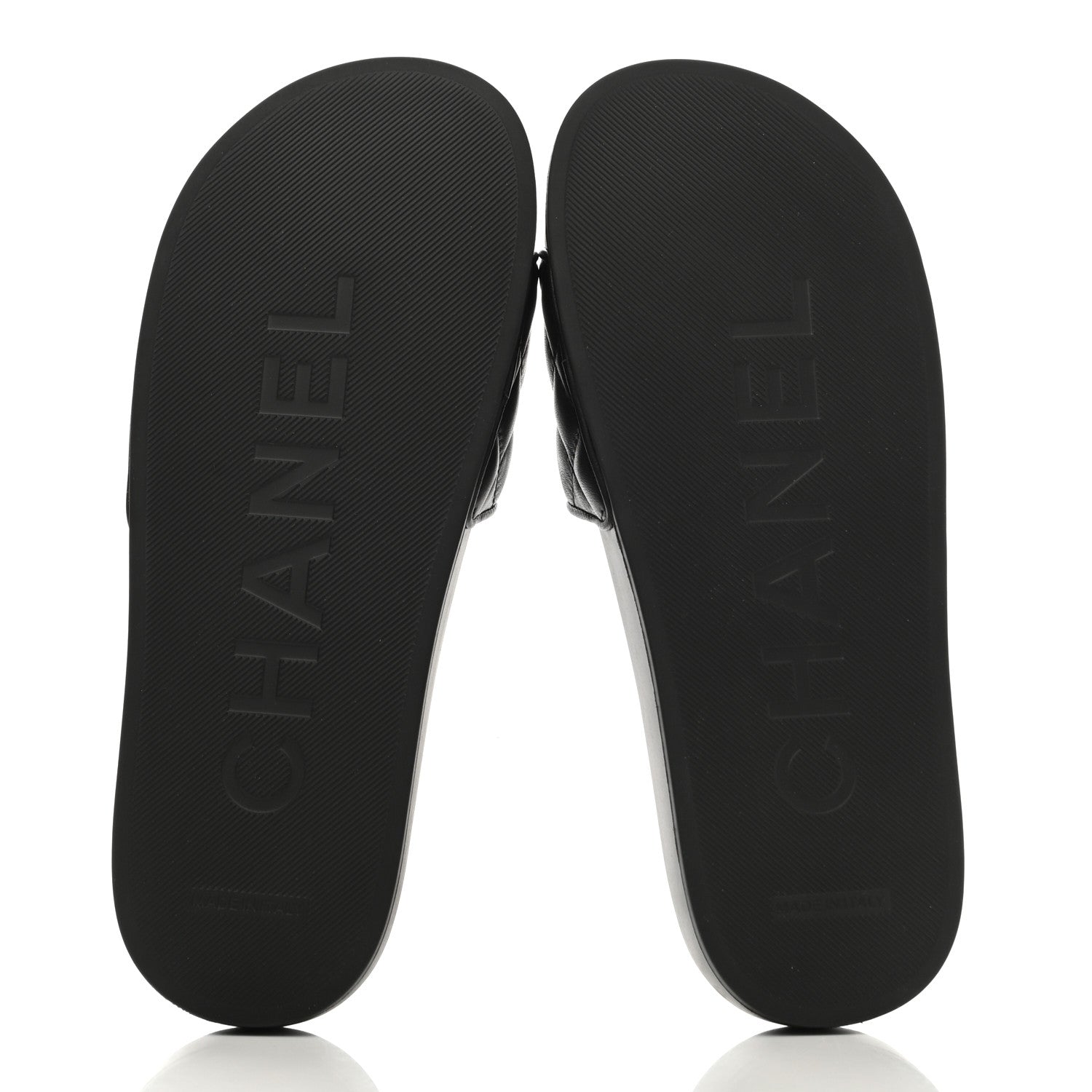 Chanel Lambskin Quilted CC Mules Sandals 37 Black 5 of 8