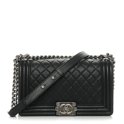 Chanel Caviar Quilted Medium Boy Flap Black 1 of 7
