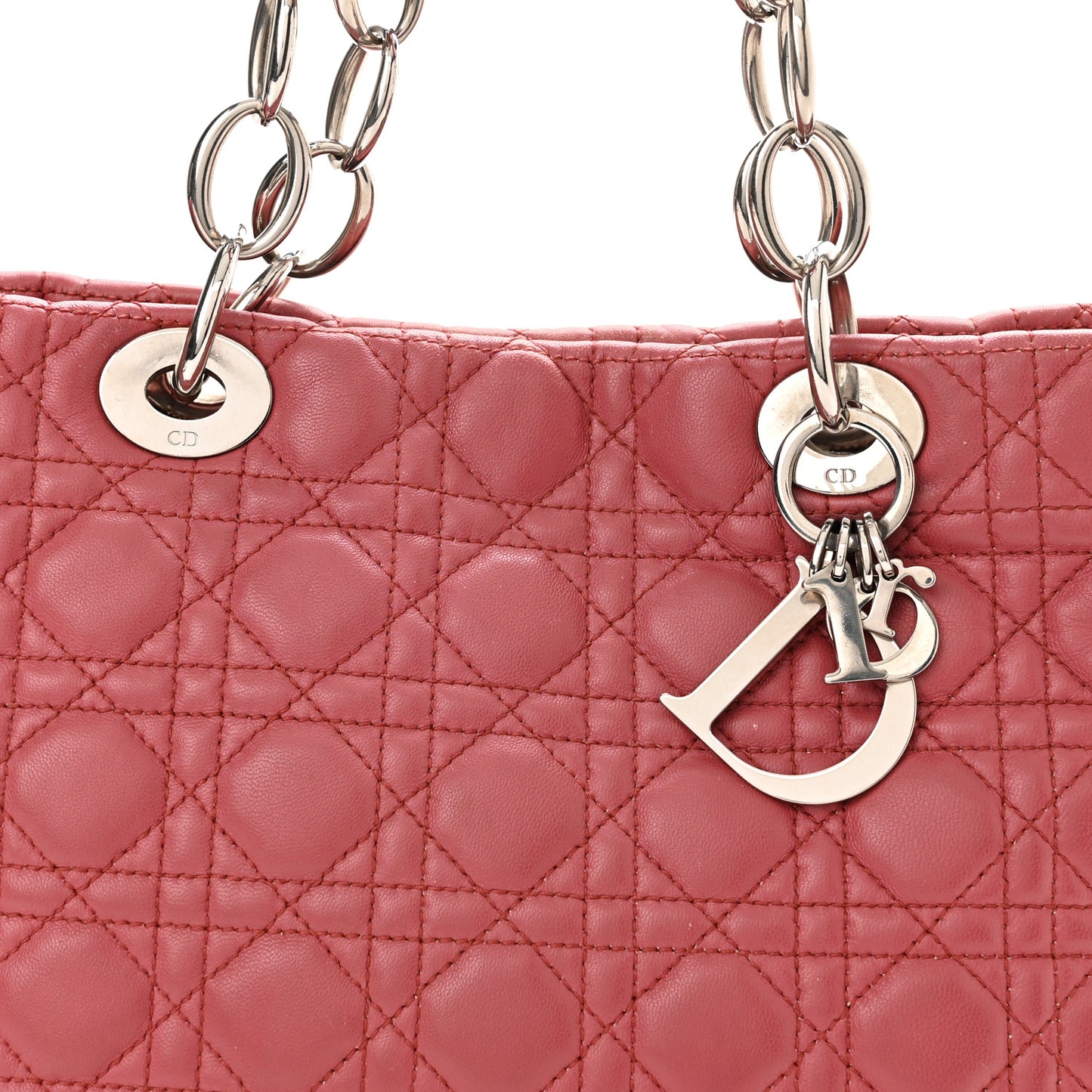 Lambskin Cannage Small Dior Soft Shopping Tote Pink