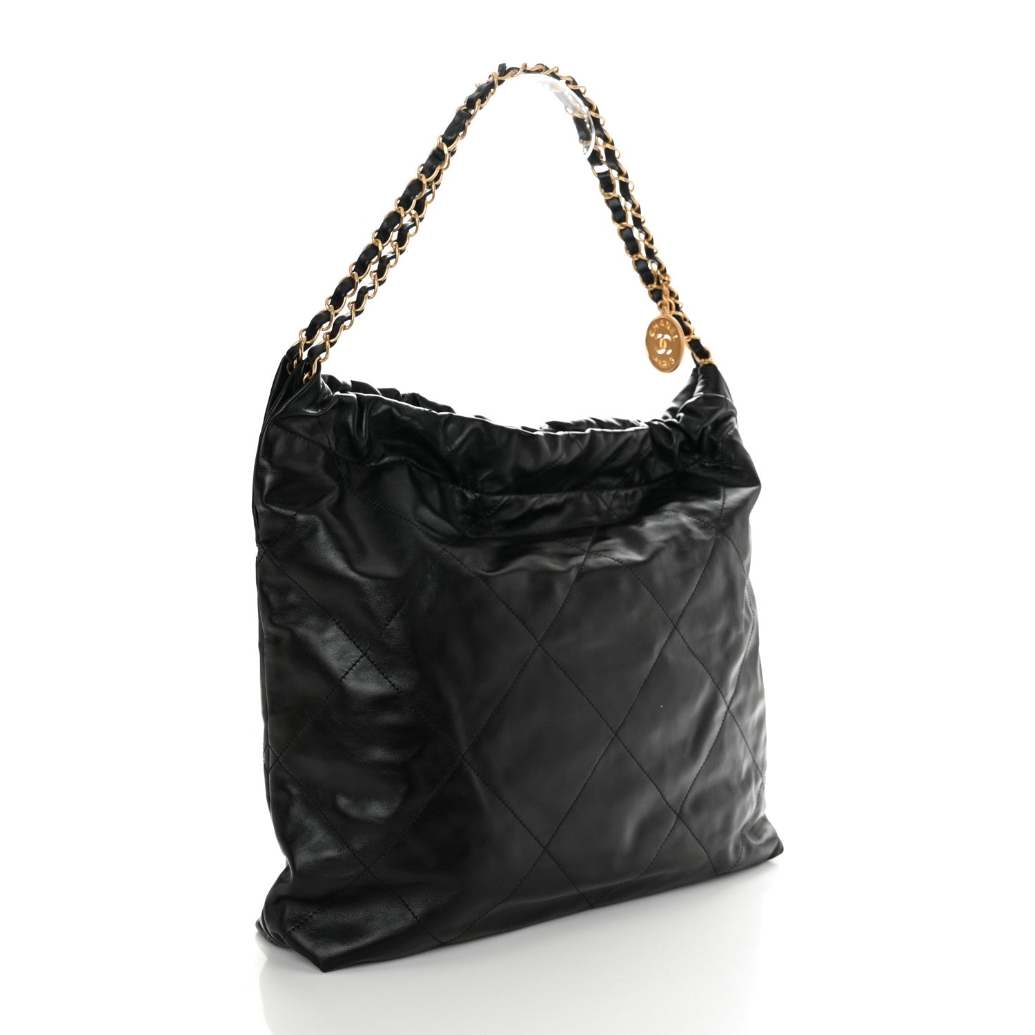 Chanel Shiny Calfskin Quilted Chanel 22 Black 4 of 11