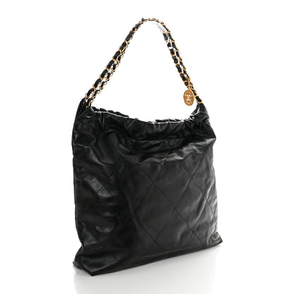 Chanel Shiny Calfskin Quilted Chanel 22 Black 4 of 11