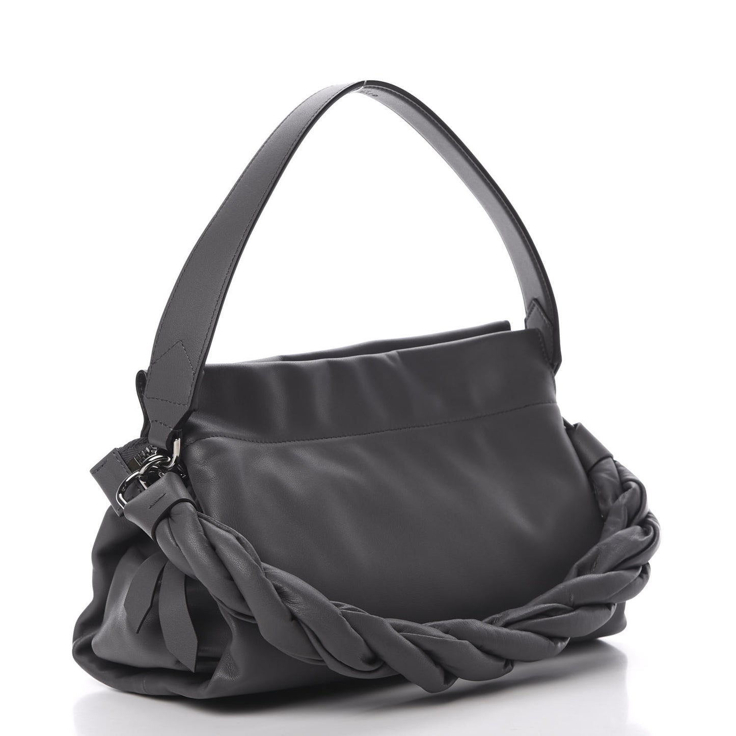 Calfskin Medium ID93 Satchel Storm Grey