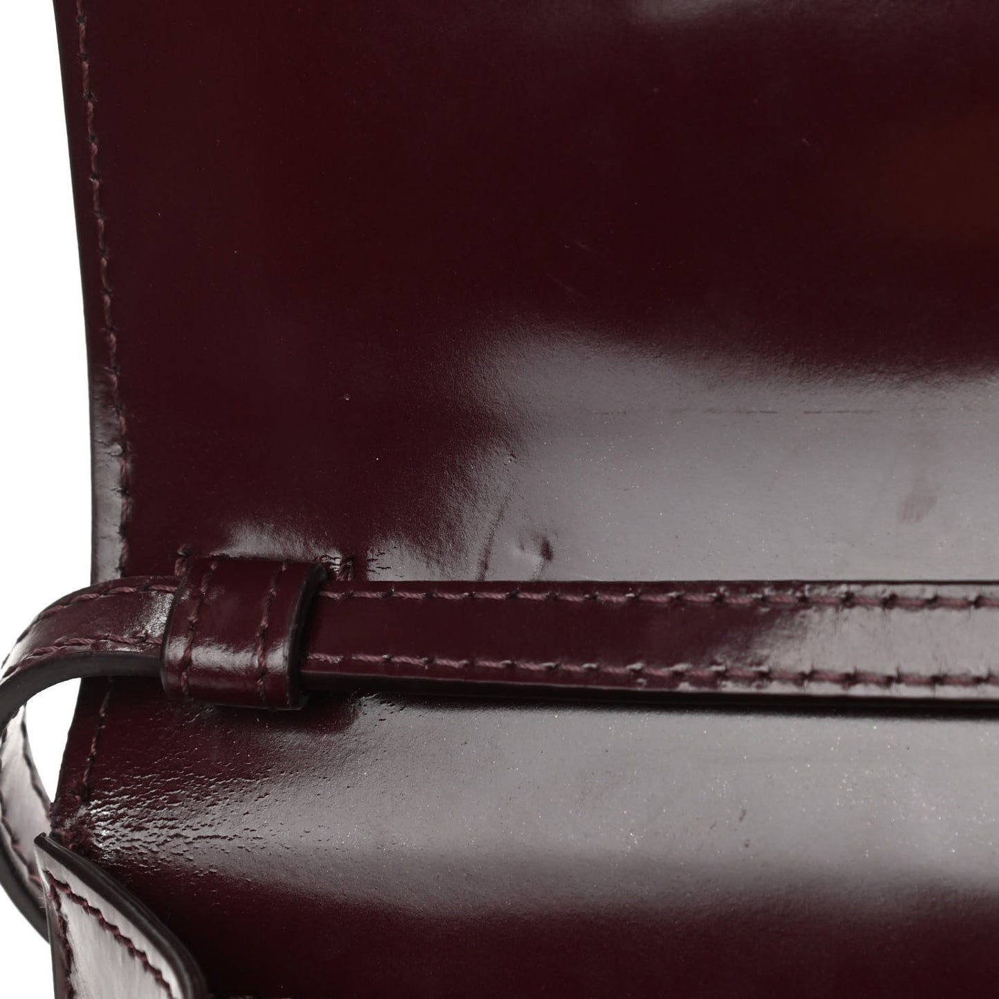 Calfskin Jitney 0.7 Rent Money Crossbody Bag Burgundy