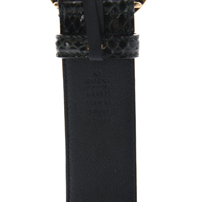 Gucci Snakeskin Double G 40mm Belt 100 40 Green 3 of 3