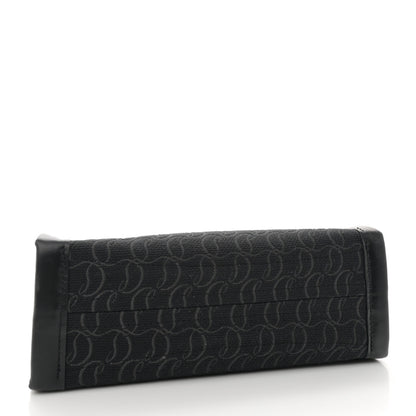 Christian Louboutin Jacquard Toile Monogram By My Side Tote Black 4 of 9