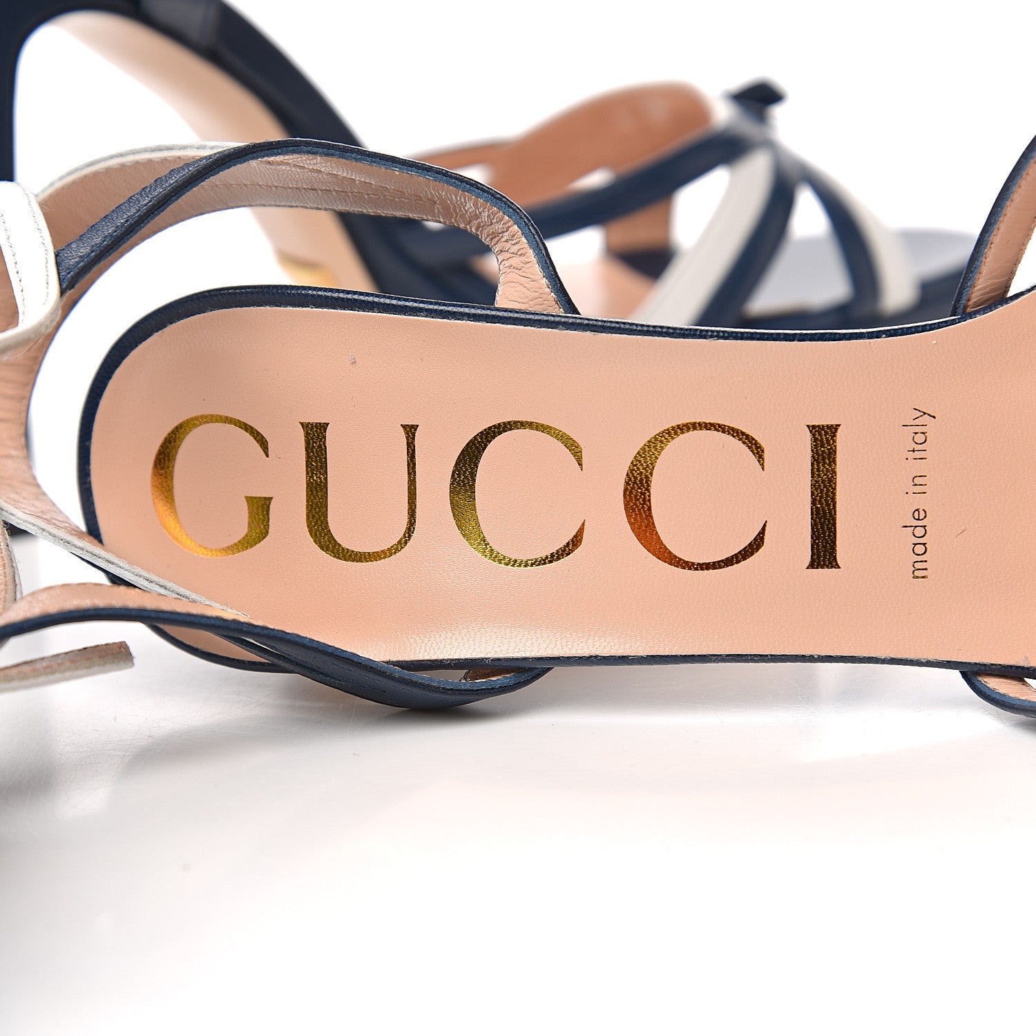 Gucci Malaga Kid Platform Sandals 39 Blue 6 of 9