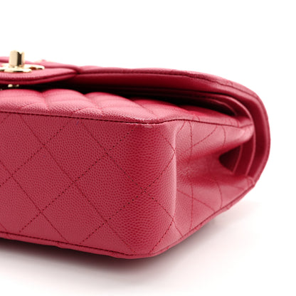 Chanel Caviar Quilted Small Double Flap Dark Pink 10 of 11
