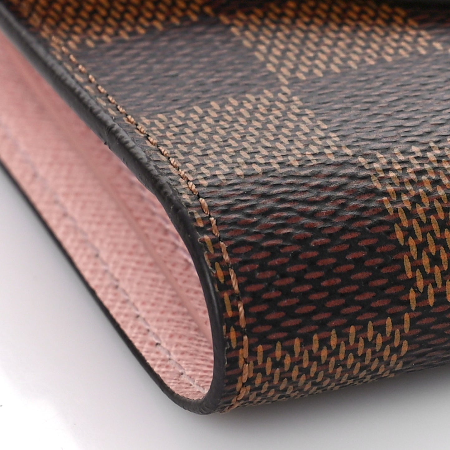 Damier Ebene Victorine Wallet Rose Ballerine