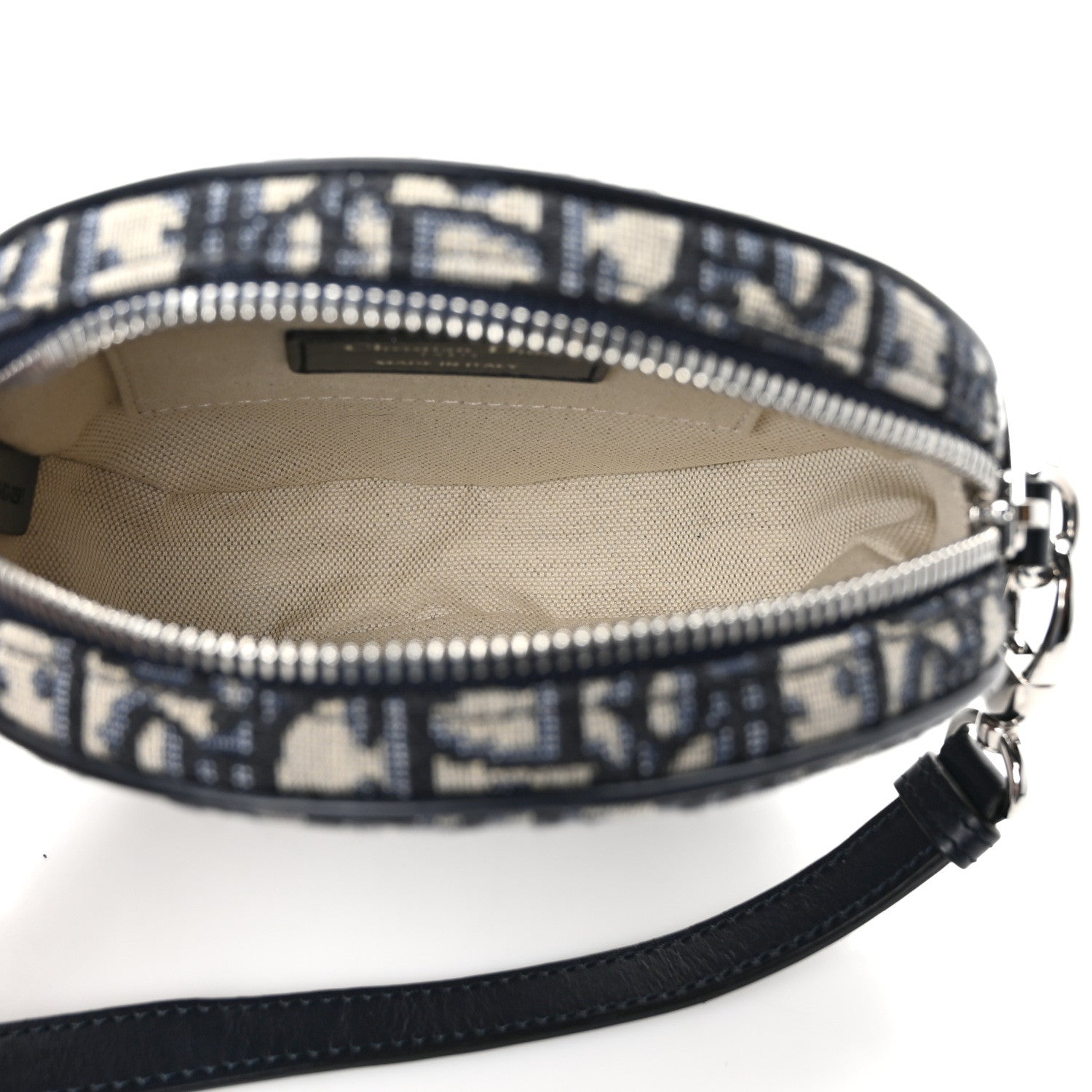 Christian Dior Oblique Jacquard Baby Ball Cross Body Bag Blue 5 of 9