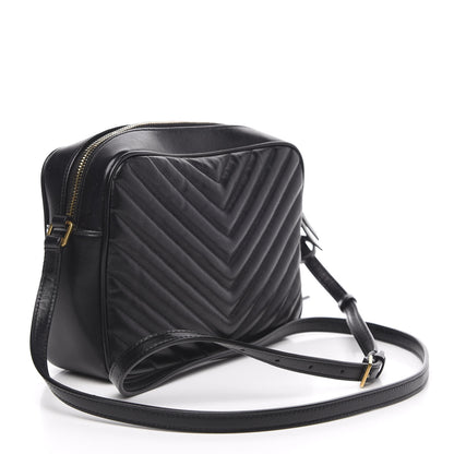 Saint Laurent Calfskin Matelasse Monogram Lou Camera Bag Black 3 of 12