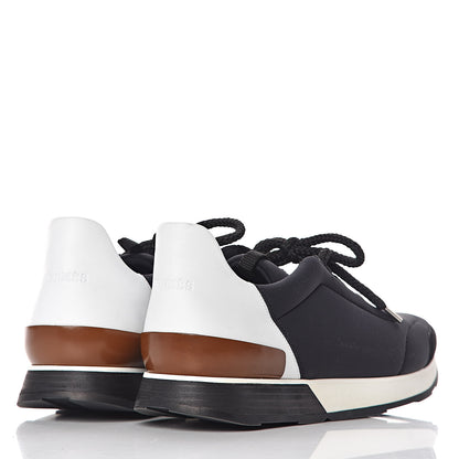 Hermes Technical Canvas Mens Miles Sneakers 43.5 Black White 4 of 8
