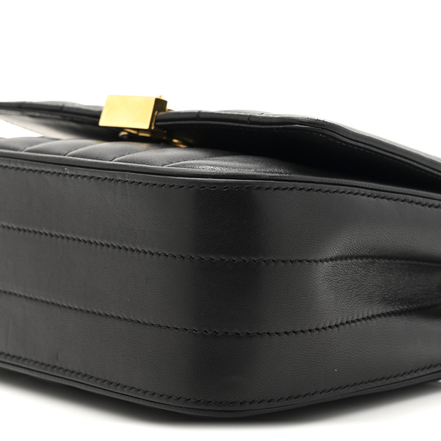 Saint Laurent Lambskin Matelasse Monogram Small Vicky Chain Bag Black 9 of 15