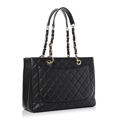 Chanel Caviar Quilted Grand Shopping Tote GST Black 3 of 10