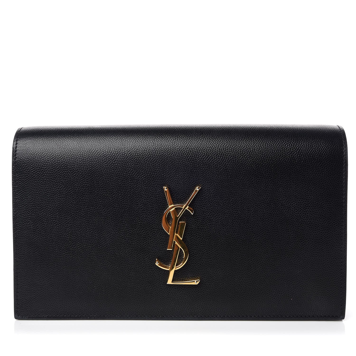 Saint Laurent Grain De Poudre Classic Monogram Kate Clutch Black 1 of 8