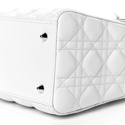 Christian Dior Lambskin Cannage Medium Lady Dior White 10 of 10