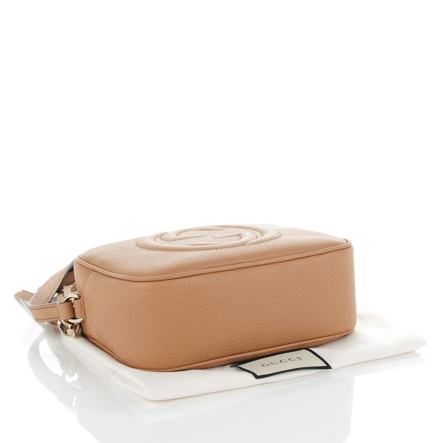 Pebbled Calfskin Small Soho Disco Bag Camelia