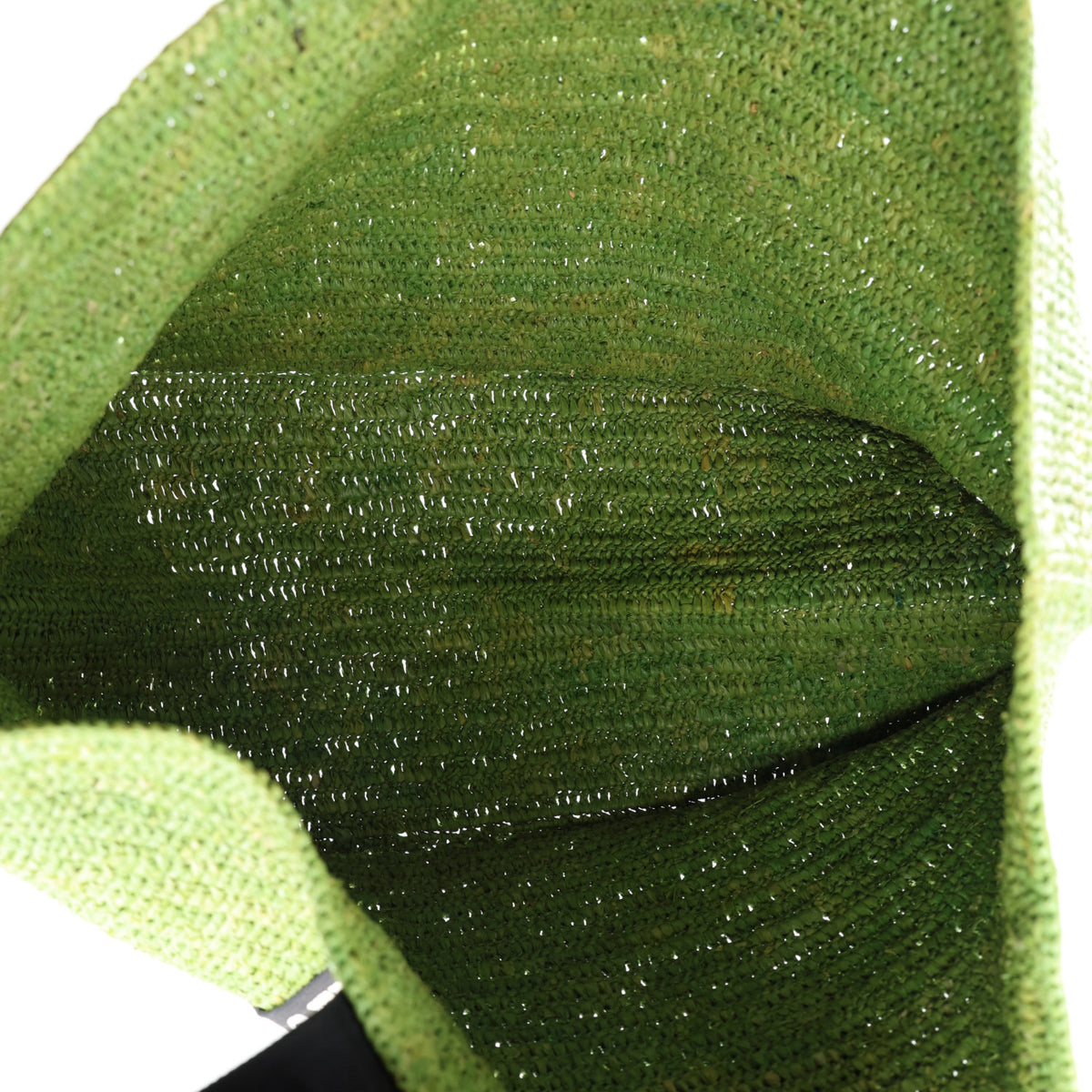 Loewe Raffia Paulas Ibiza Fold Shopper Tote Green 5 of 10