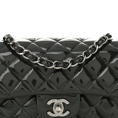 Chanel Patent Calfskin Quilted Mini Rectangular Flap Grey 8 of 10