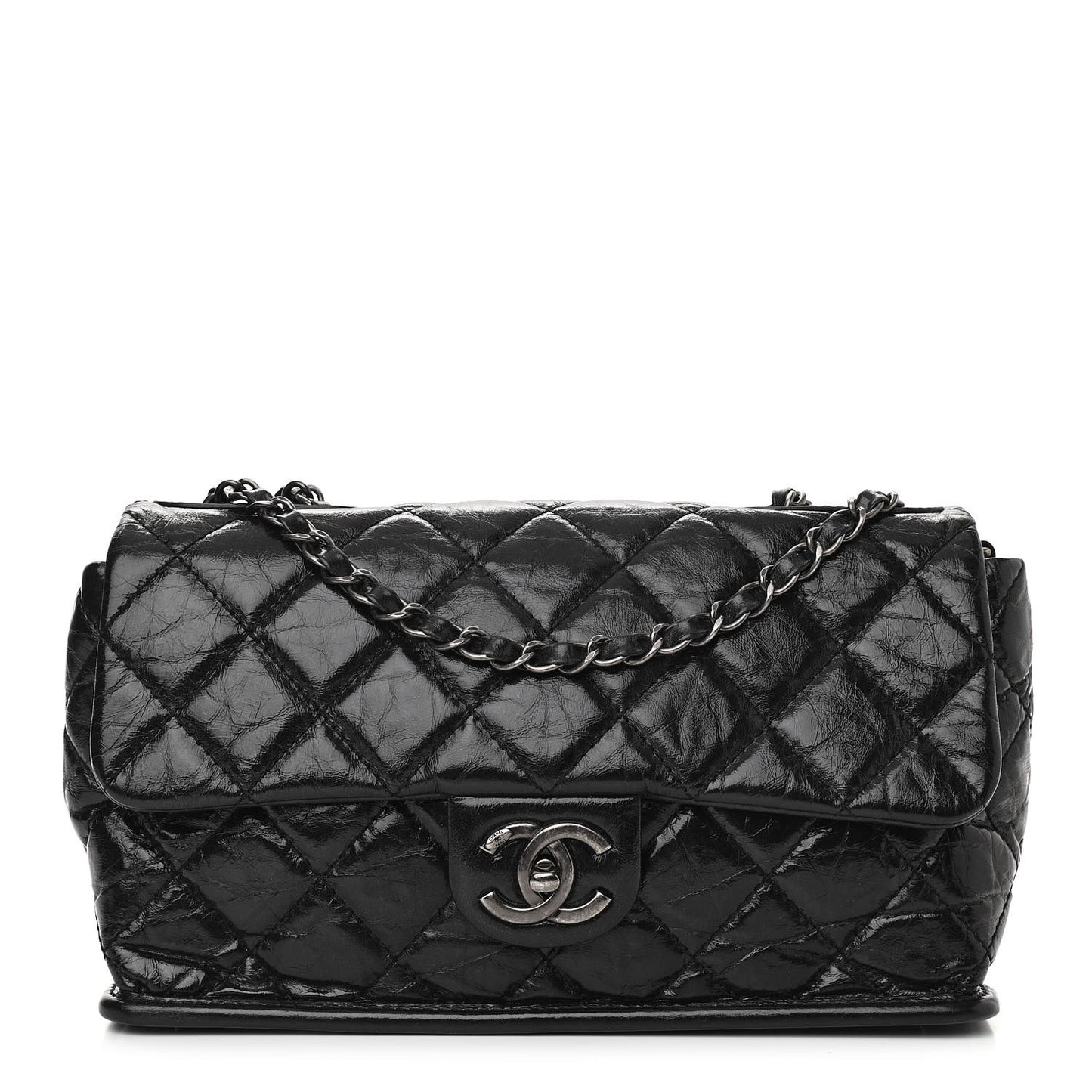 Aged Calfskin Flap Black