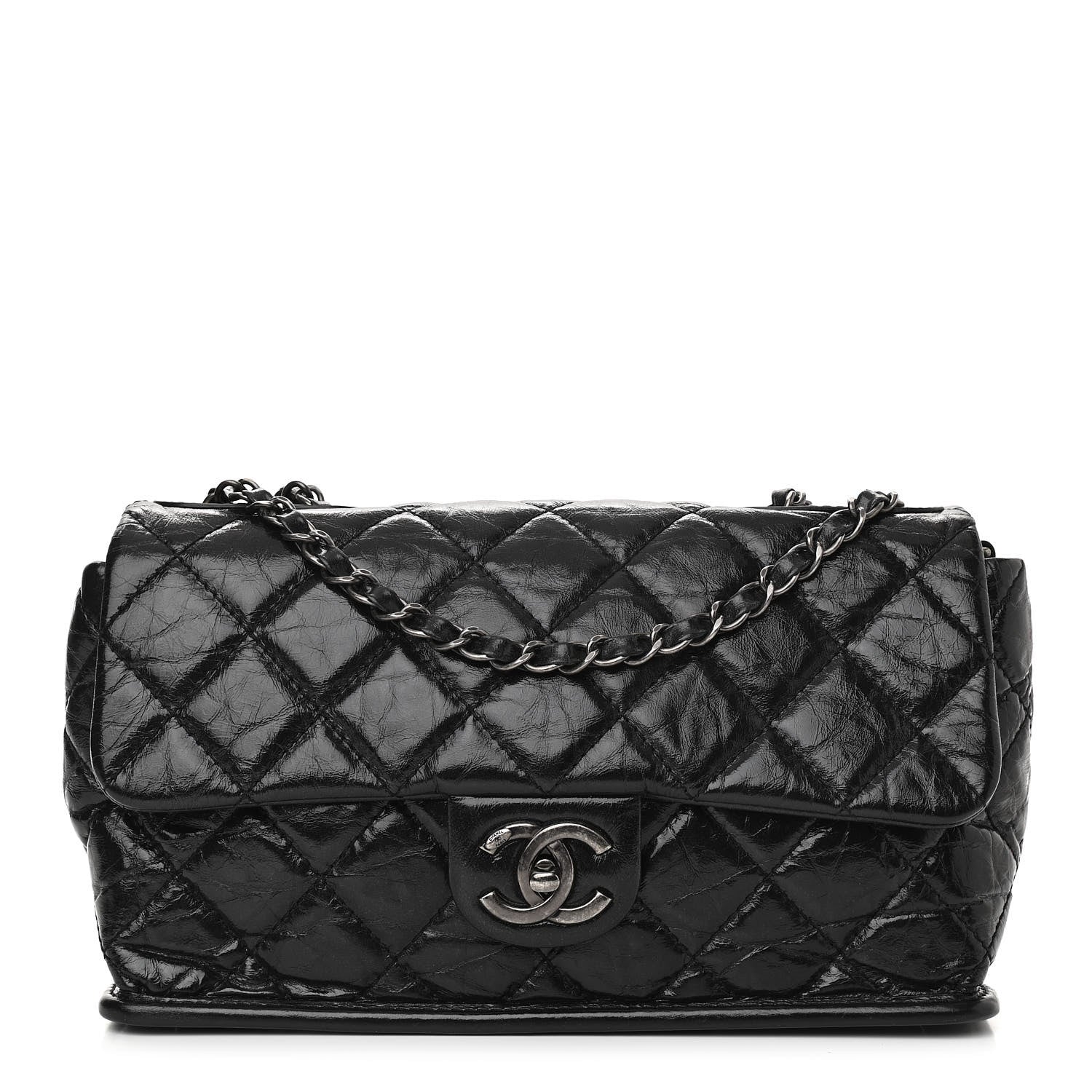 Chanel Aged Calfskin Flap Black 1 of 10