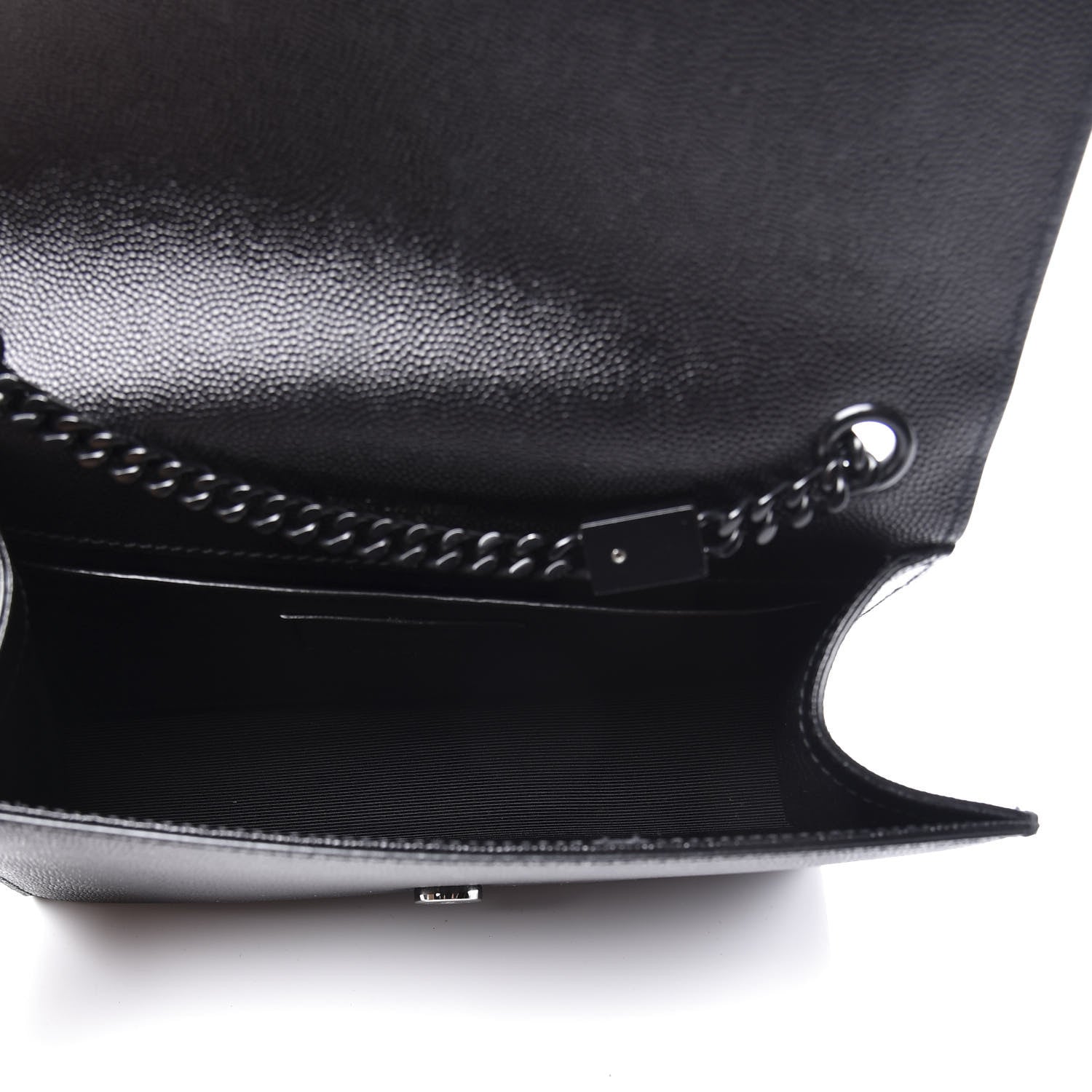 Saint Laurent Grain De Poudre Small Monogram Kate Satchel Black 4 of 10