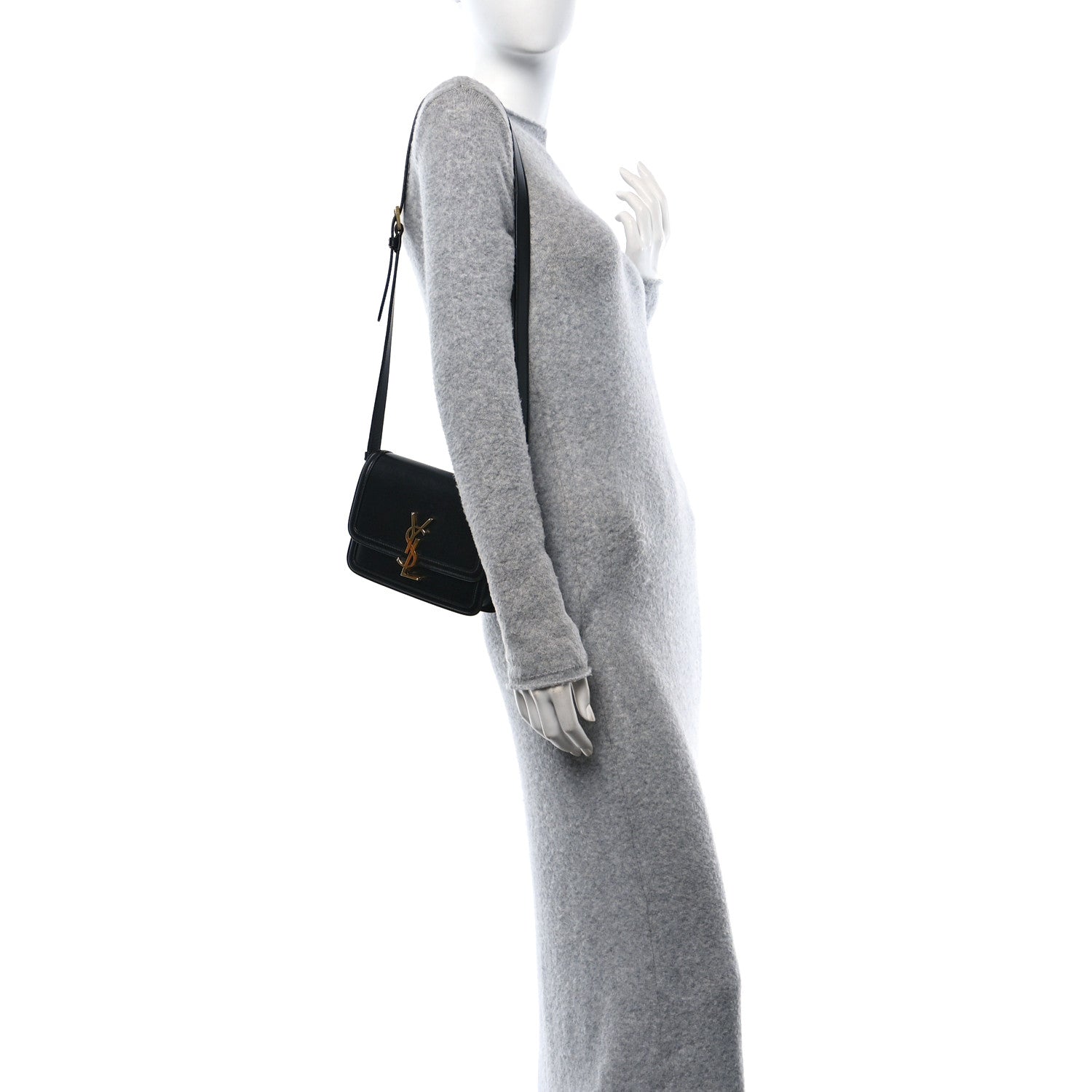 Saint Laurent Smooth Calfskin Small Solferino Satchel Black 2 of 9