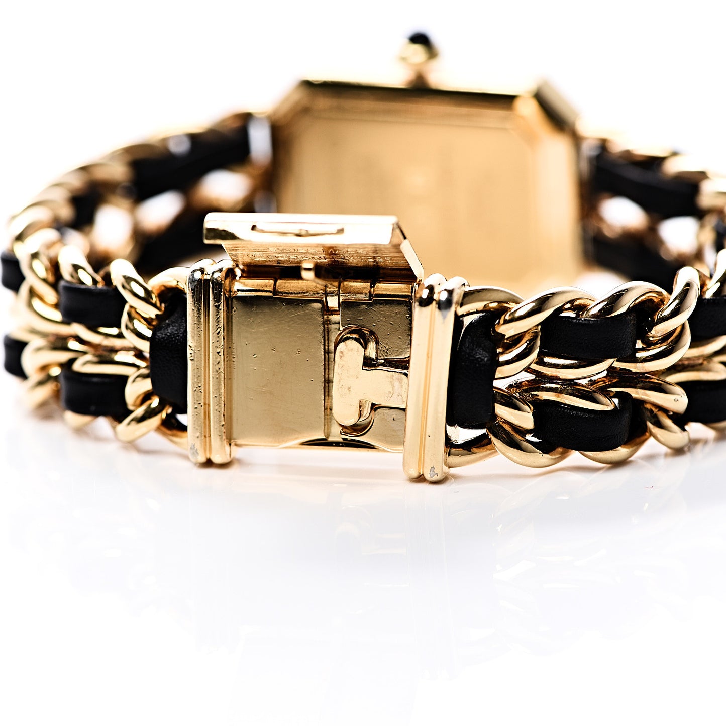 Stainless Steel Lambskin 20mm Chain Premiere Quartz Watch Gold M