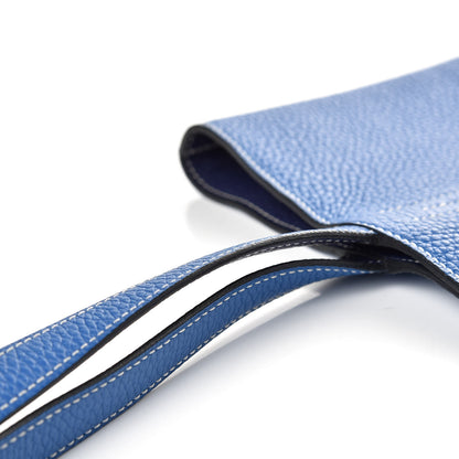 Hermes Taurillon Clemence Double Sens 45 Reversible Tote Bleu Encre Zellige 26 of 29