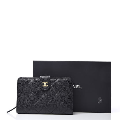 Chanel Caviar Quilted Zipped Pocket Wallet Black 10 of 10
