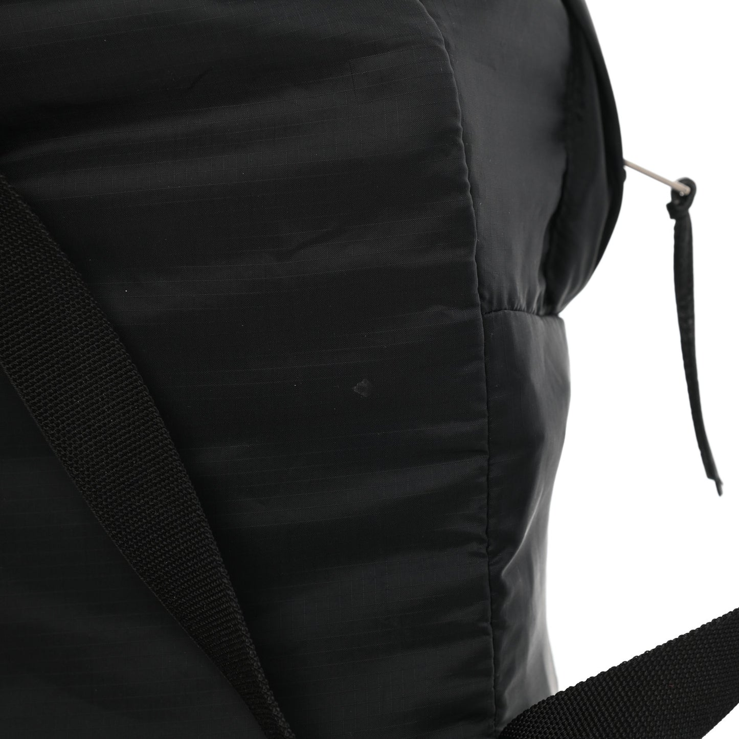 Nylon City Fold Up Backpack Belt Bag Black
