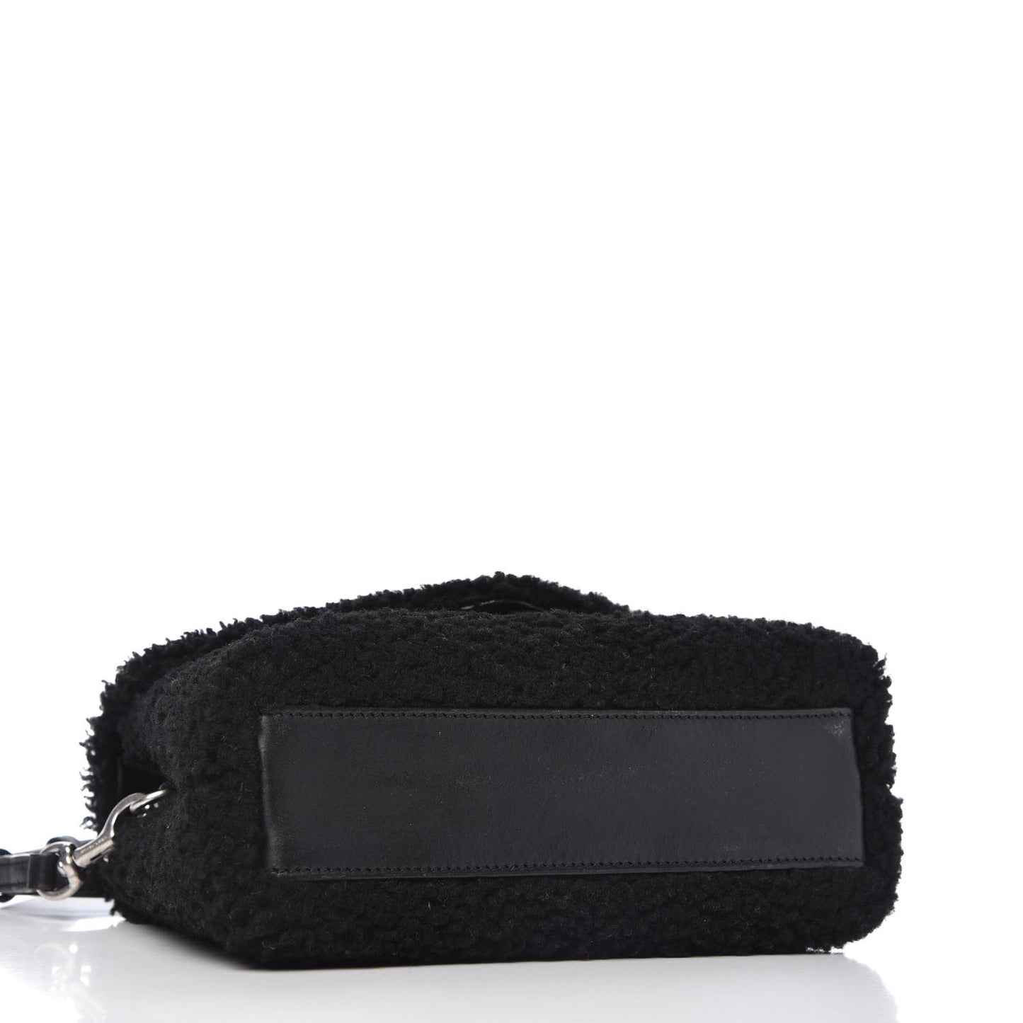 Shearling Toy Loulou Shoulder Bag Black