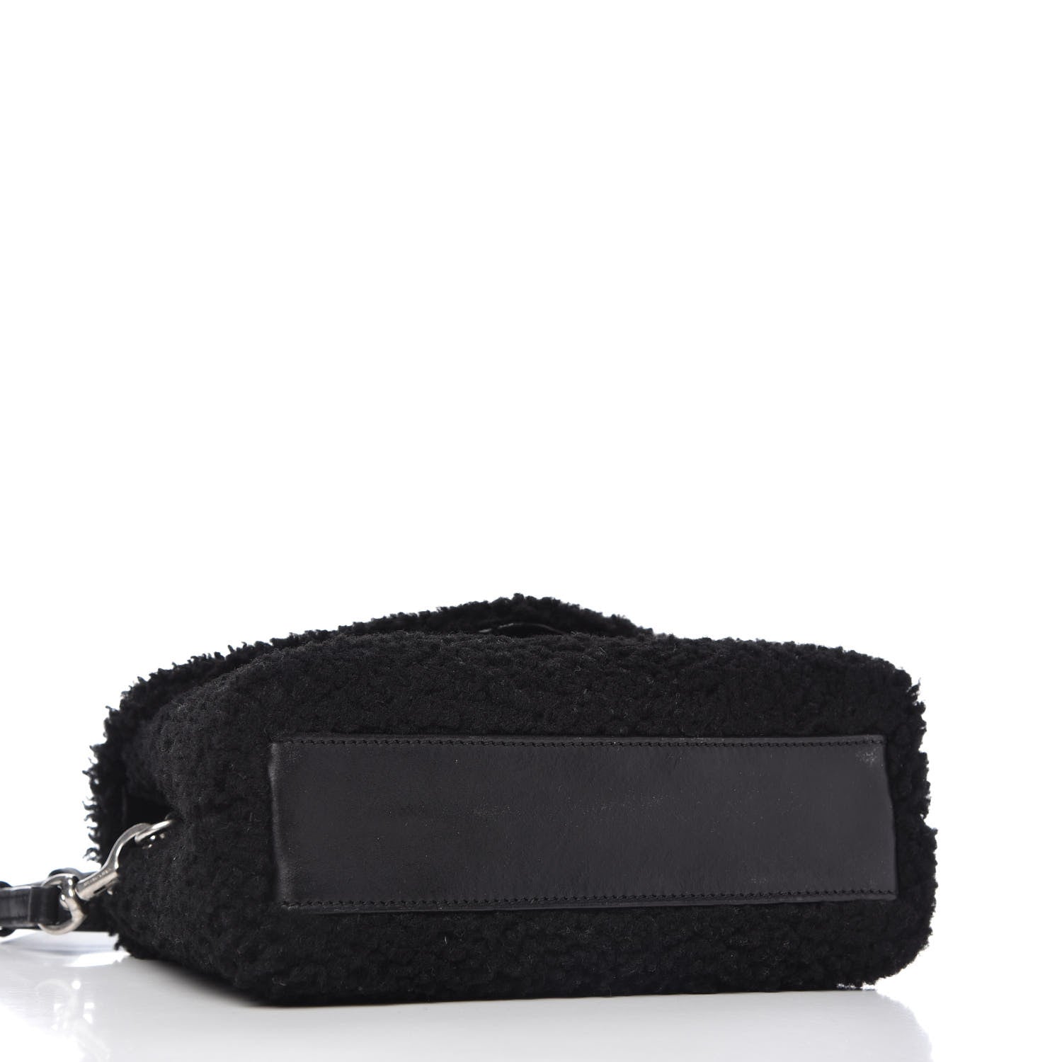 Saint Laurent Shearling Toy Loulou Shoulder Bag Black 4 of 13