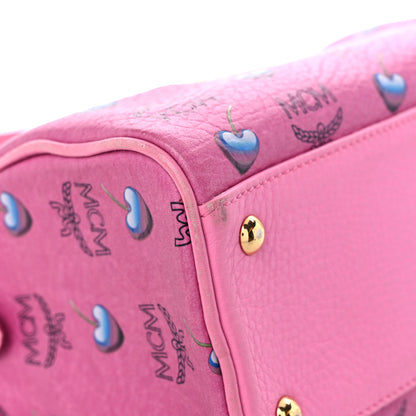 MCM Sweet Visetos Mini Boston Bag Pink 7 of 16