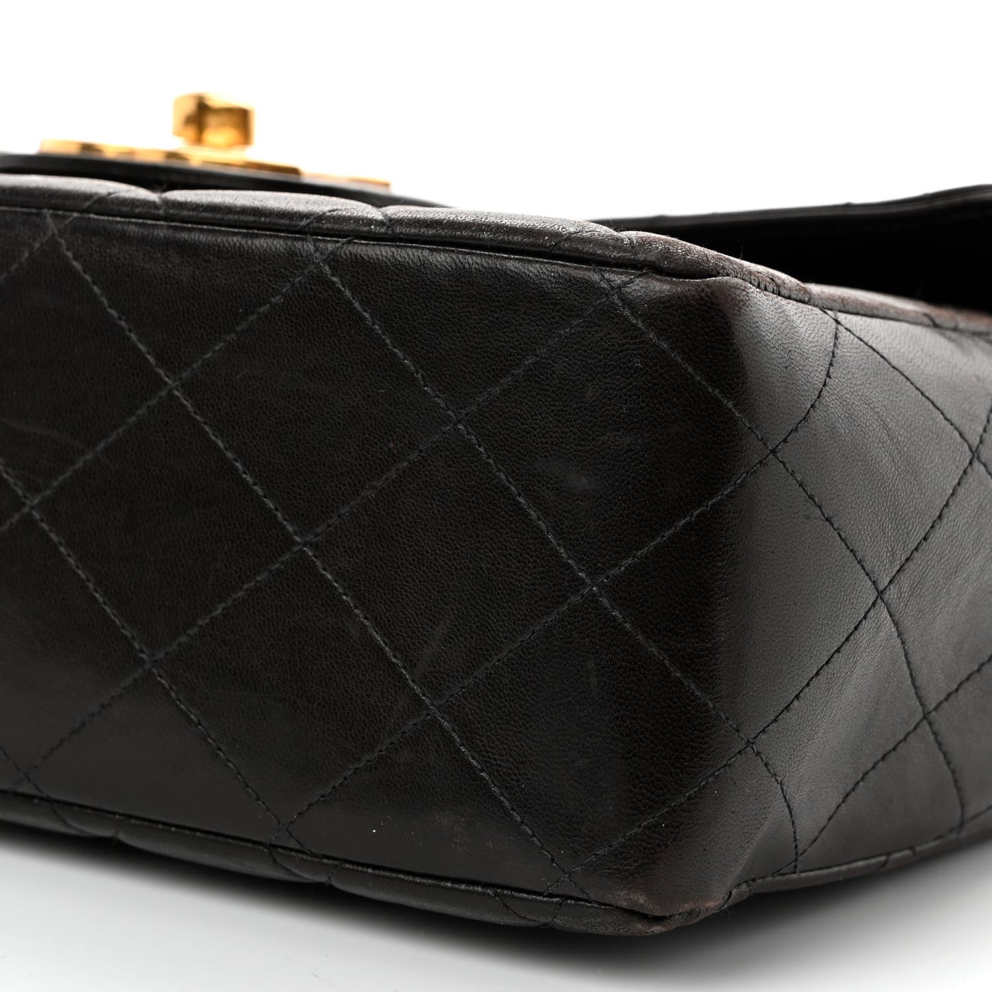 Lambskin Quilted XL Jumbo Single Flap Black