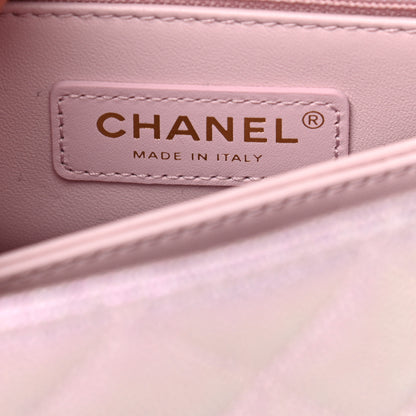 Chanel Metallic Caviar Quilted Mini Coco Handle Flap Light Pink 6 of 10