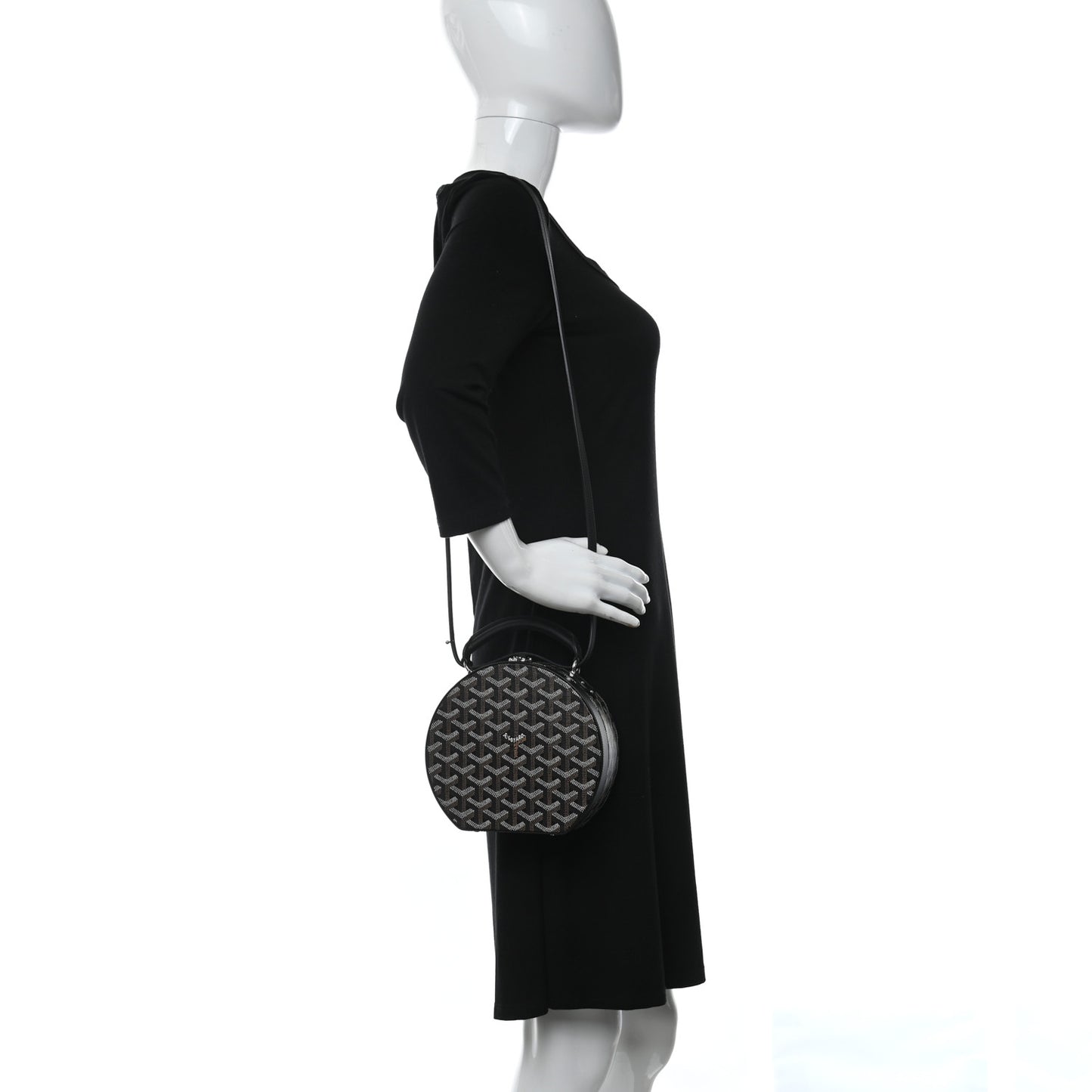 Goyardine Alto Hatbox Black